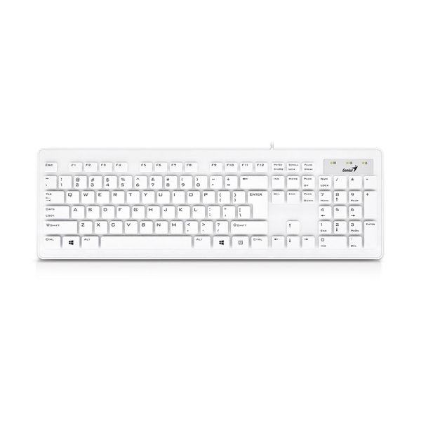 Genius Slimstar 130 Slim Design USB Keyboard (White)