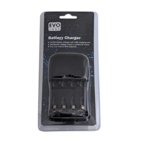 Evo Labs AA, AAA Battery and USB Charger