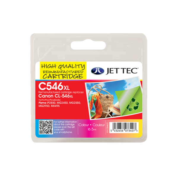 Jet Tec Canon 546XL Colour Ink Cartridge