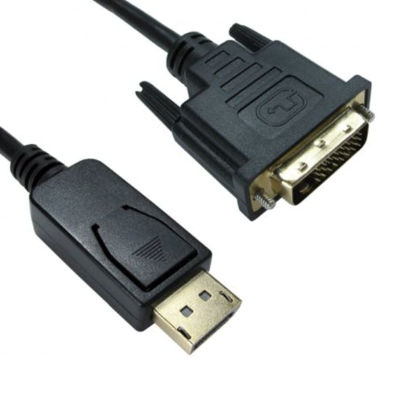 DisplayPort Male to Single Link DVI-D Male Converter 2 Metres
