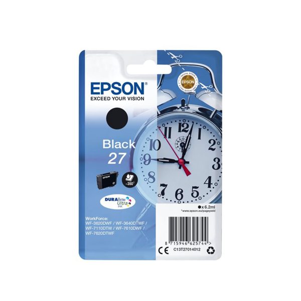 Epson 27 (Alarm Clock) Black Original Ink Cartridge