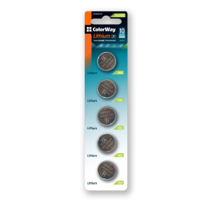 ColorWay Lithium Pack of 5 Coin Cell CR2032 Batteries
