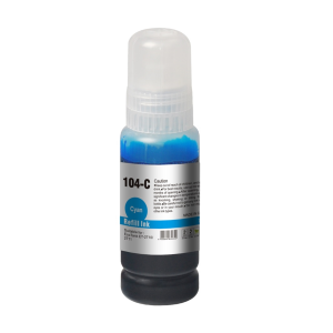 InkLab (Epson 104) Compatible Bottle Ink - Cyan
