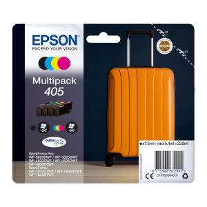 Epson 405 (Suitcase) Colour Original Ink Cartridges Multipack CMYK
